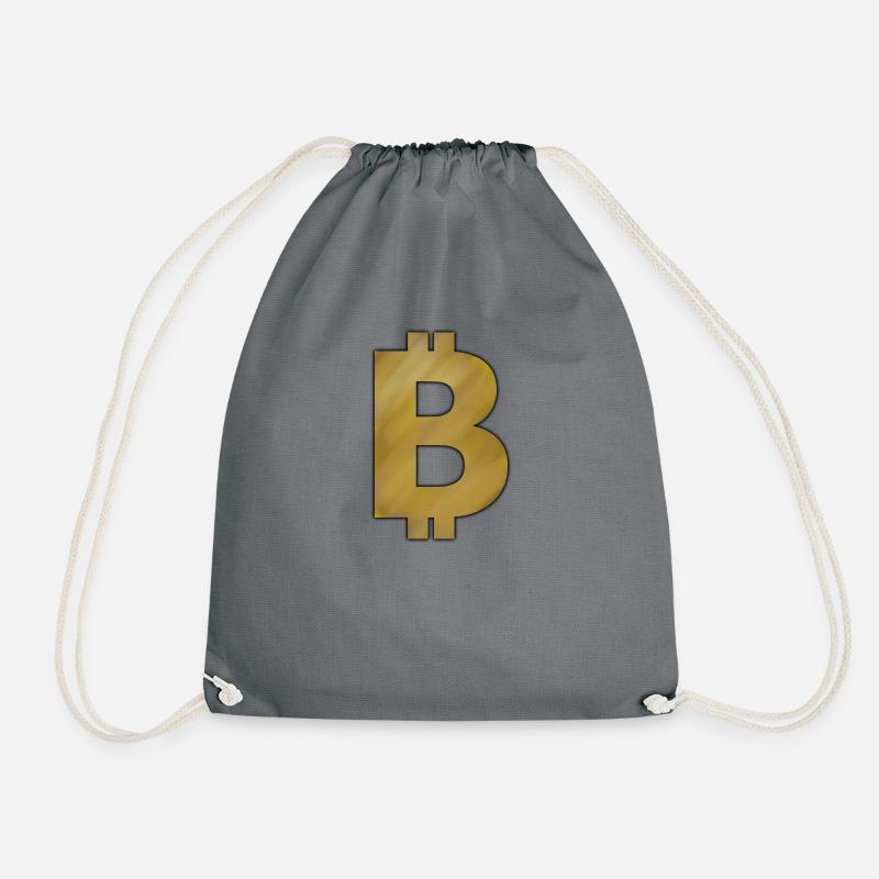Bitcoin BTC - Turnbeutel - Grau
