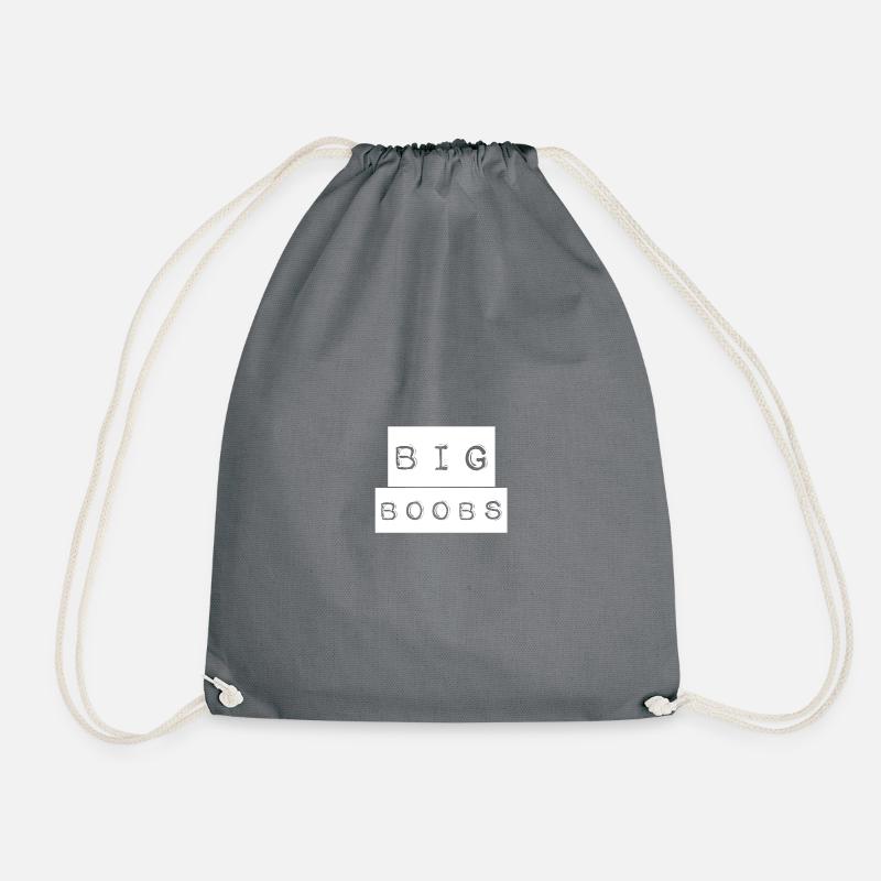 Big BOOBS - Drawstring Bag - grey