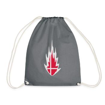 Denmark Danmark Fire Flame Design - Turnbeutel - Grau - Vorne