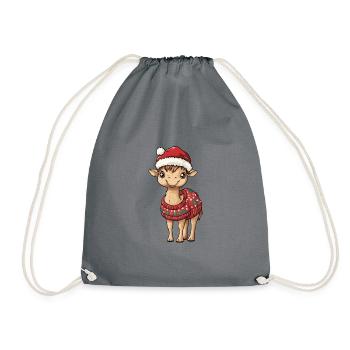 Bande dessinée de Noël à dos de chameau - Sac de sport léger - gris - Devant