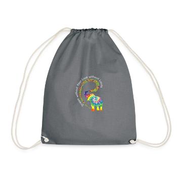 Amour sans limites éléphant LGBT Pride - Sac de sport léger - gris - Devant