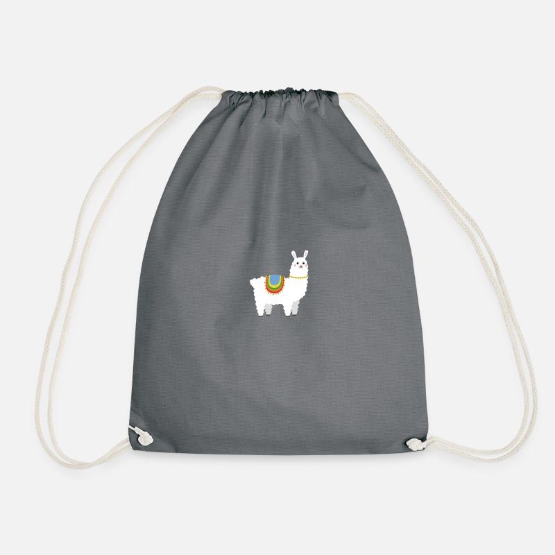 Alpaca - Drawstring Bag - grey