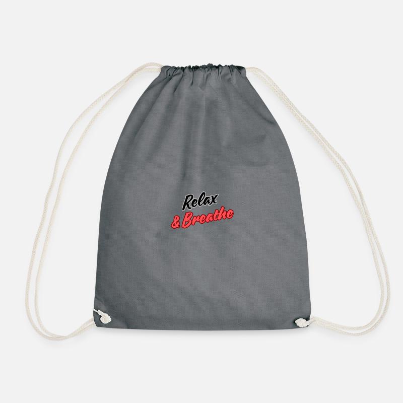 Relax & Breath - Drawstring Bag - grey