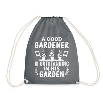 Hobby gardeners, fruit and vegetable gardeners - Drawstring Bag - grey - Front