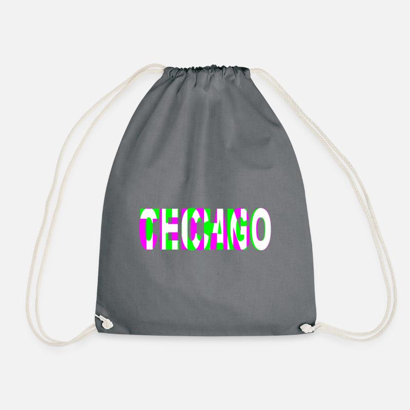 techno chicago DJ Raver Logo - Turnbeutel - Grau