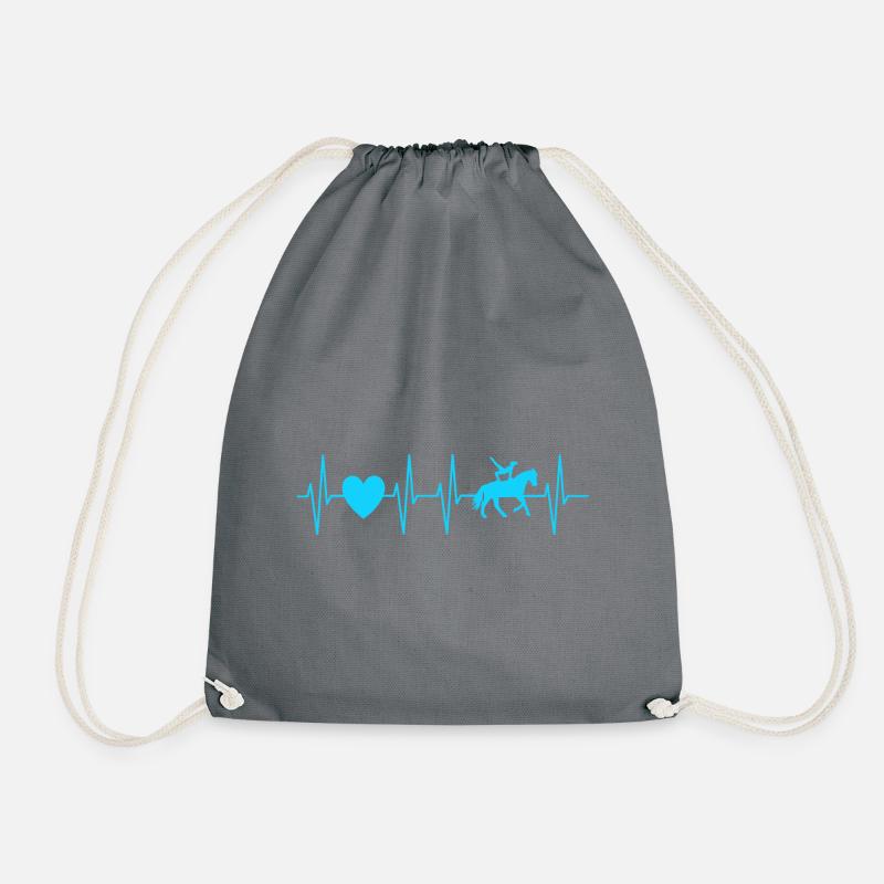 Volti Herzschlag - Voltigierer Geschenk - Turnbeutel - Grau