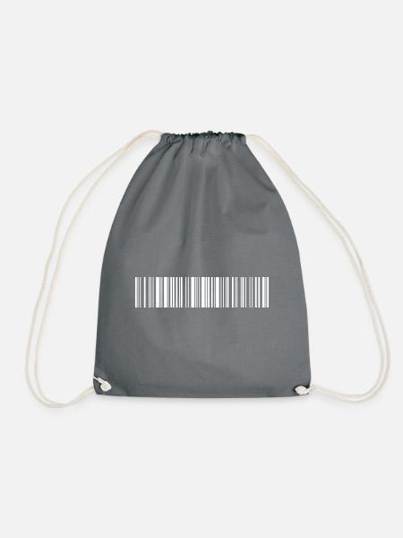 Barcode 'Not for sale' unverkäuflich ohne Text - Turnbeutel - Grau