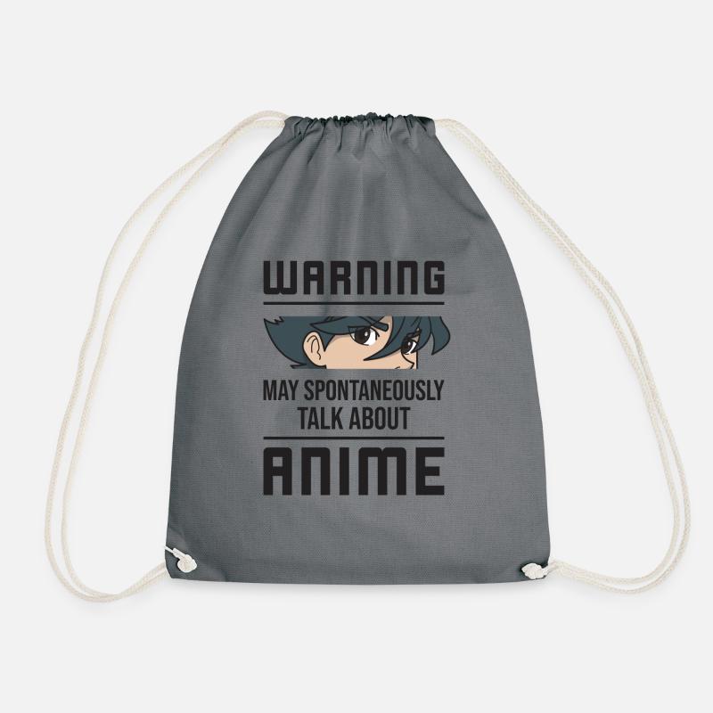 Anime Manga Spruch Geschenk - Turnbeutel - Grau