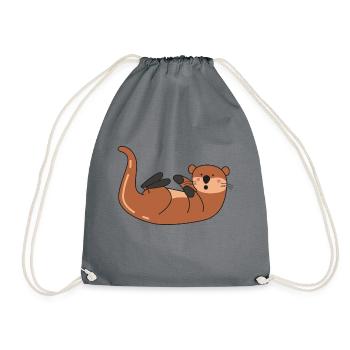 otter - Drawstring Bag - grey - Front