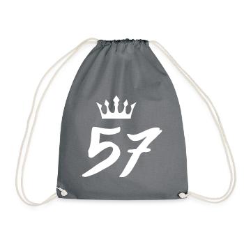57 Couronne de numéro - Sac de sport léger - gris - Devant