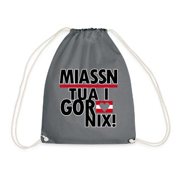 Austrian dialect Styrian - Drawstring Bag - grey - Front