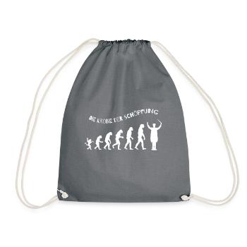 The crown of creation gift choirmaster choir - Drawstring Bag - grey - Front