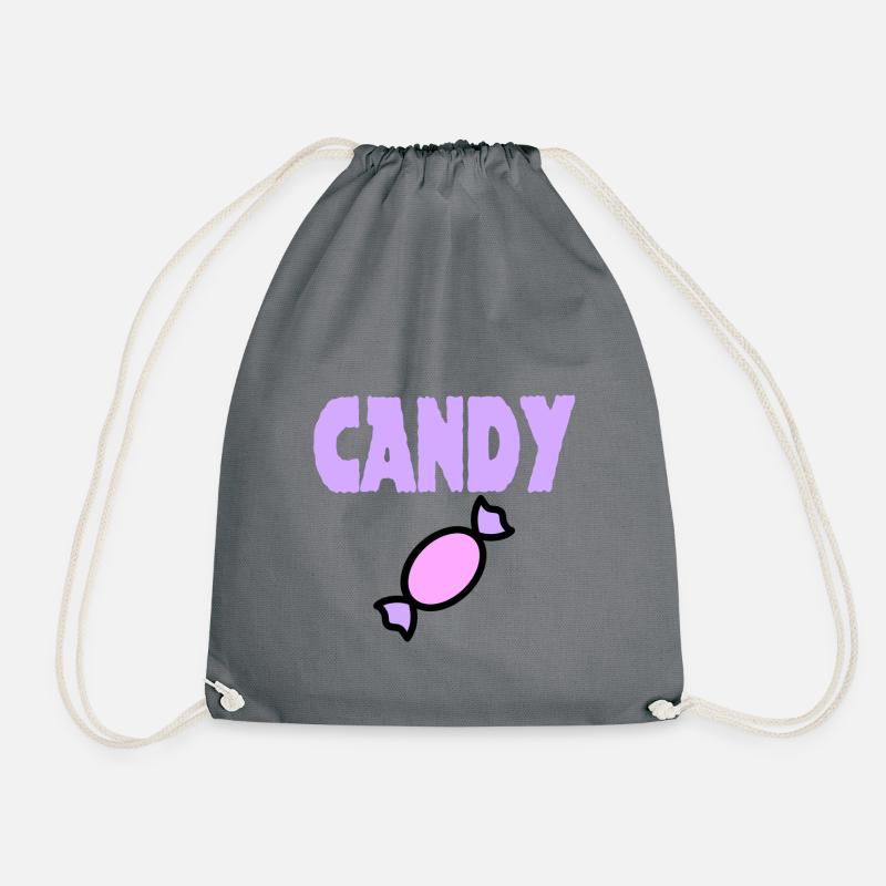 candy bonbon-Süßigkeit - Turnbeutel - Grau