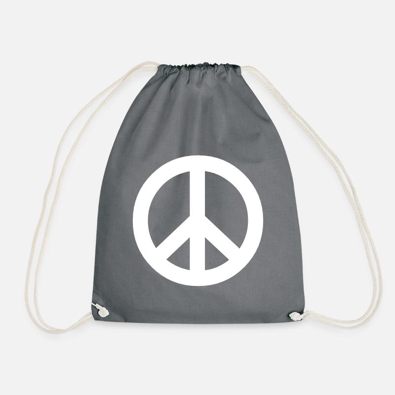 Peace Zeichen - Turnbeutel - Grau