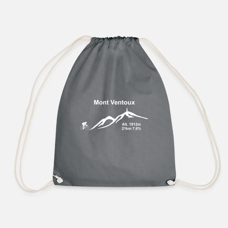 Mont Ventoux - Drawstring Bag - grey