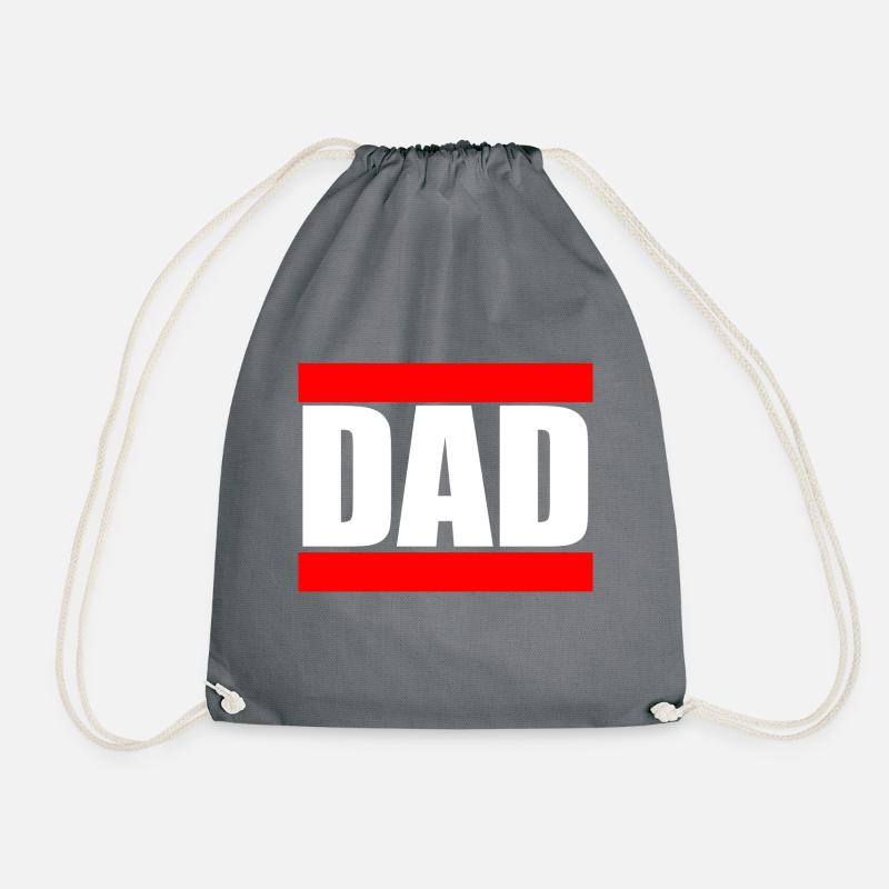 Dad Dad Dad Best Dad Gift Christmas - Drawstring Bag - grey