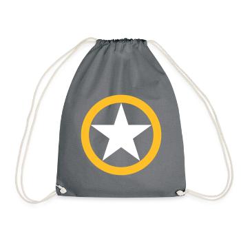 AVM STAR WHITE YELLOW NO CUT v002 - Turnbeutel - Grau - Vorne