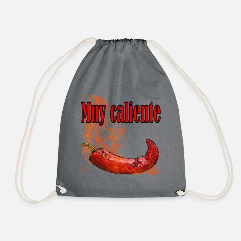 muy caliente - Drawstring Bag - grey
