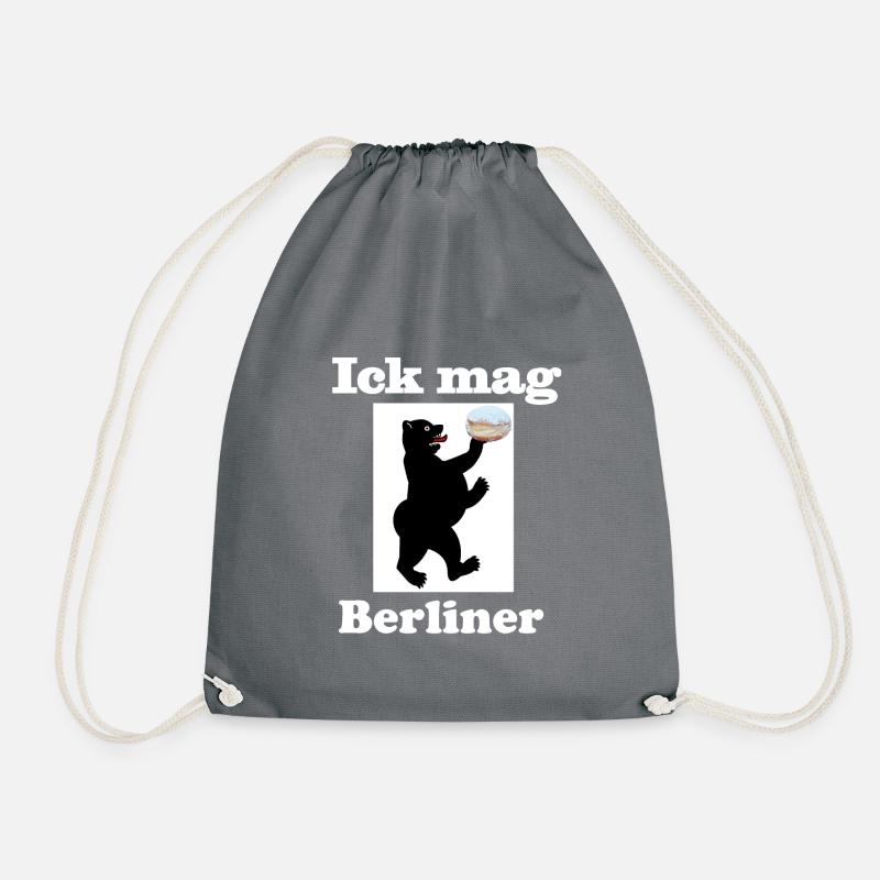Dicker Berliner Bär Ick aime la tendance berlinoise 2019 - Sac de sport léger - gris