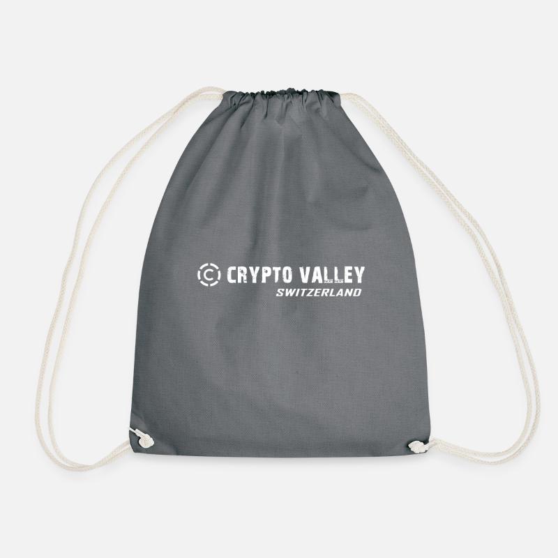 crypto valley switzerland white - Turnbeutel - Grau