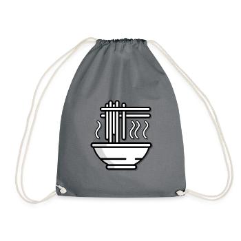 Ramen soupe japonais manger l’appétit bâtonnets Love - Sac de sport léger - gris - Devant