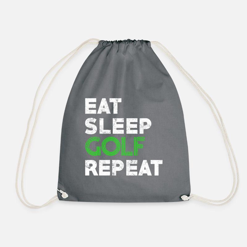 Golfing golf - Drawstring Bag - grey