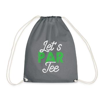 Golfing golf - Drawstring Bag - grey - Front