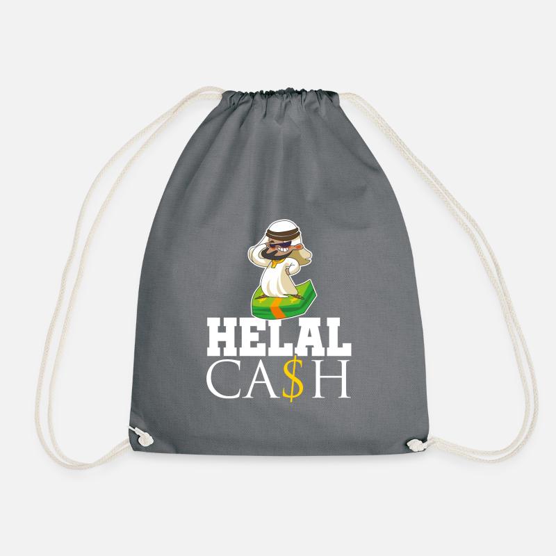 araber sheikh helal geld - Turnbeutel - Grau