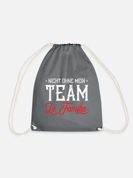 nicht ohne mein team familia - Turnbeutel - Grau