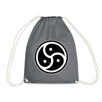 Triskele - Homme femme BDSM cadeau d’amour - Sac de sport léger - gris - Devant