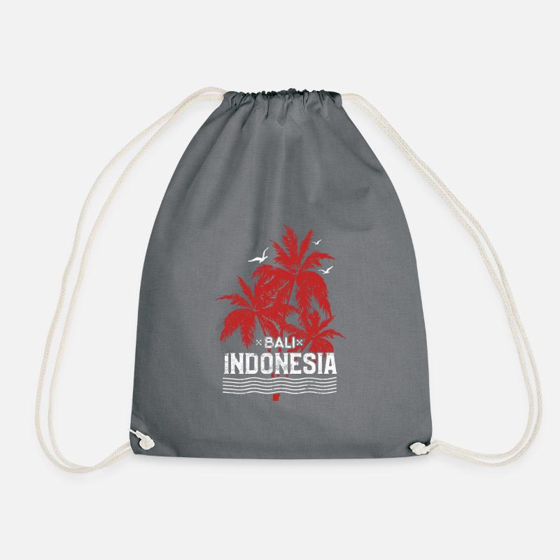Bali Indonesien - Turnbeutel - Grau