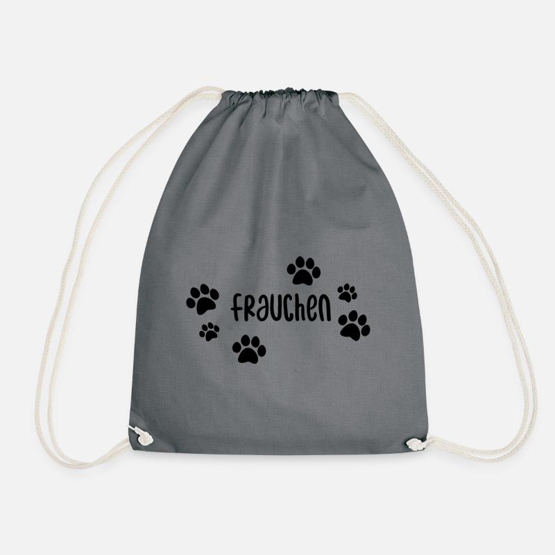 Frauchen Hundehalter Partnerdesign - Turnbeutel - Grau