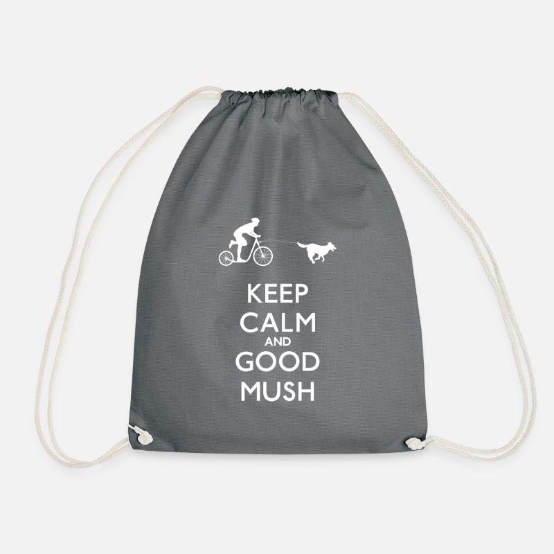 Hundescooter Keep Calm And Good Mush - Turnbeutel - Grau