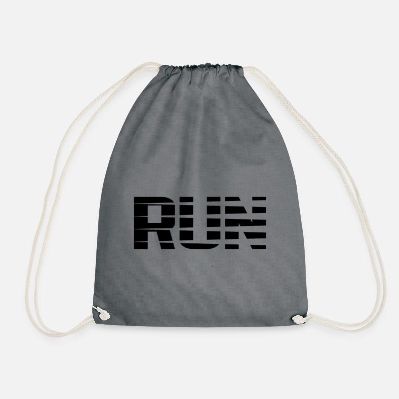 Run lauf - Turnbeutel - Grau