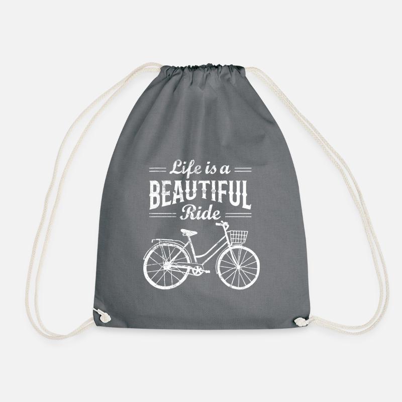 Fahrrad radfahren spruch - Turnbeutel - Grau