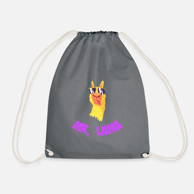 Mr Lama - Turnbeutel - Grau