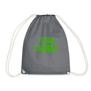 Team Cordula Grün - Drawstring Bag - grey - Front