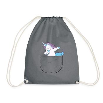 Licorne dans votre poche - Sac de sport léger - gris - Devant