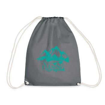 Fishing fishing fish - Drawstring Bag - grey - Front