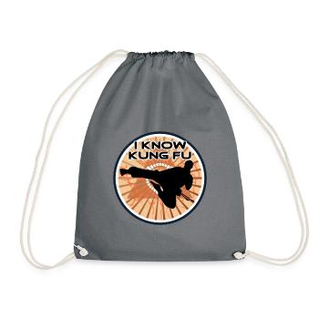 Je sais Kung Fu Je sais Kung Fu - Sac de sport léger - gris - Devant