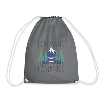 Hammocks design - Drawstring Bag - grey - Front