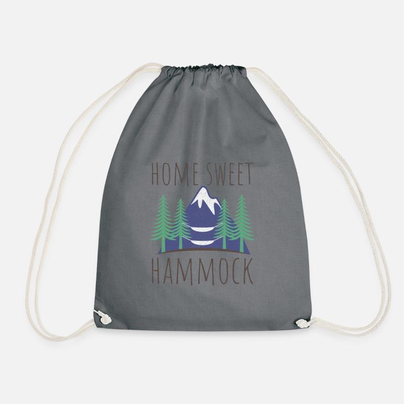 Hammocks design - Drawstring Bag - grey