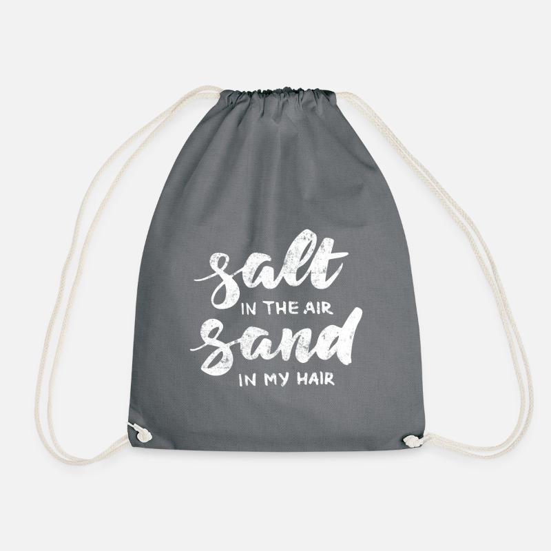 Salz Sand Strand Sommer - Turnbeutel - Grau