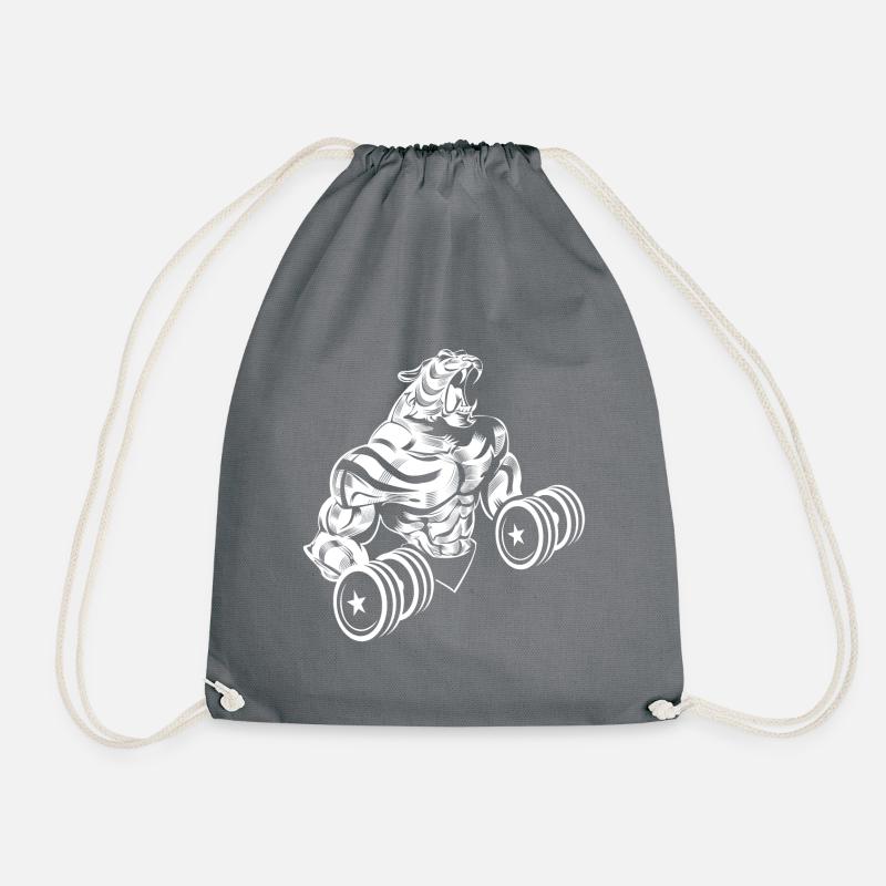 Tiger hanteln workout gym - Turnbeutel - Grau