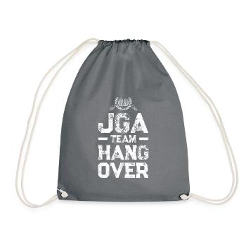 jga hangover team bier jga - Turnbeutel - Grau - Vorne