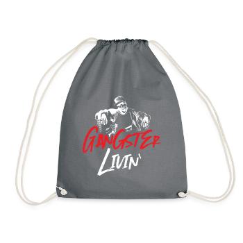 gangster leben - Turnbeutel - Grau - Vorne