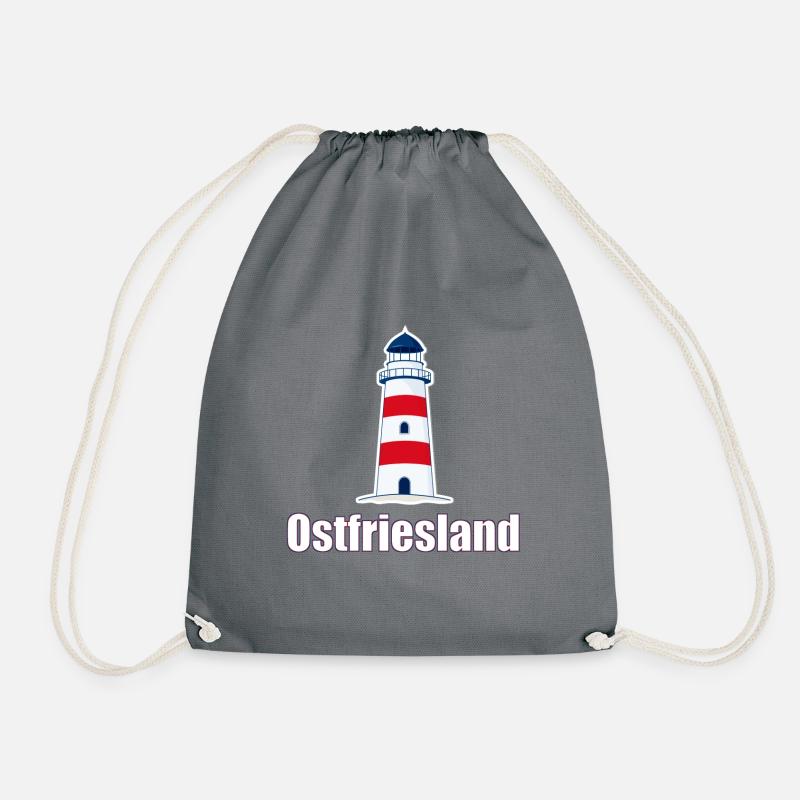 Ostfriesland Geschenk Geschenkidee - Turnbeutel - Grau