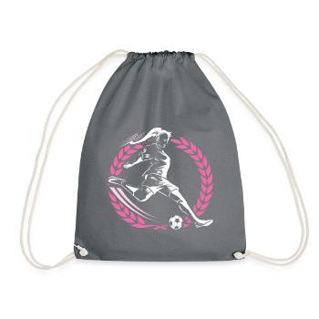 couronne de footballeur - Sac de sport léger - gris - Devant