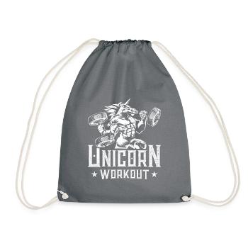unicorn workout - Turnbeutel - Grau - Vorne