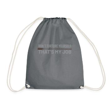 bdsm my job - Drawstring Bag - grey - Front